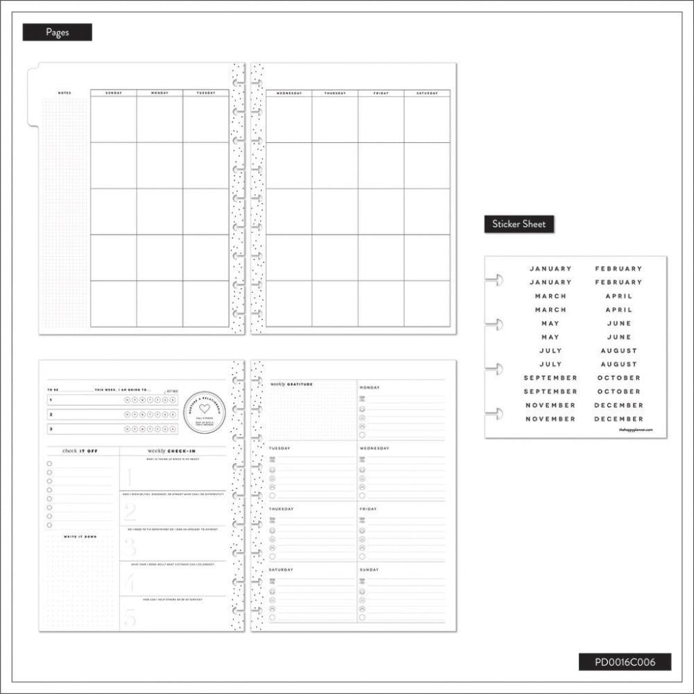 Undated Sand & Stone Customisable Recovery Planner – Classic Recovery Layout – 12 Months