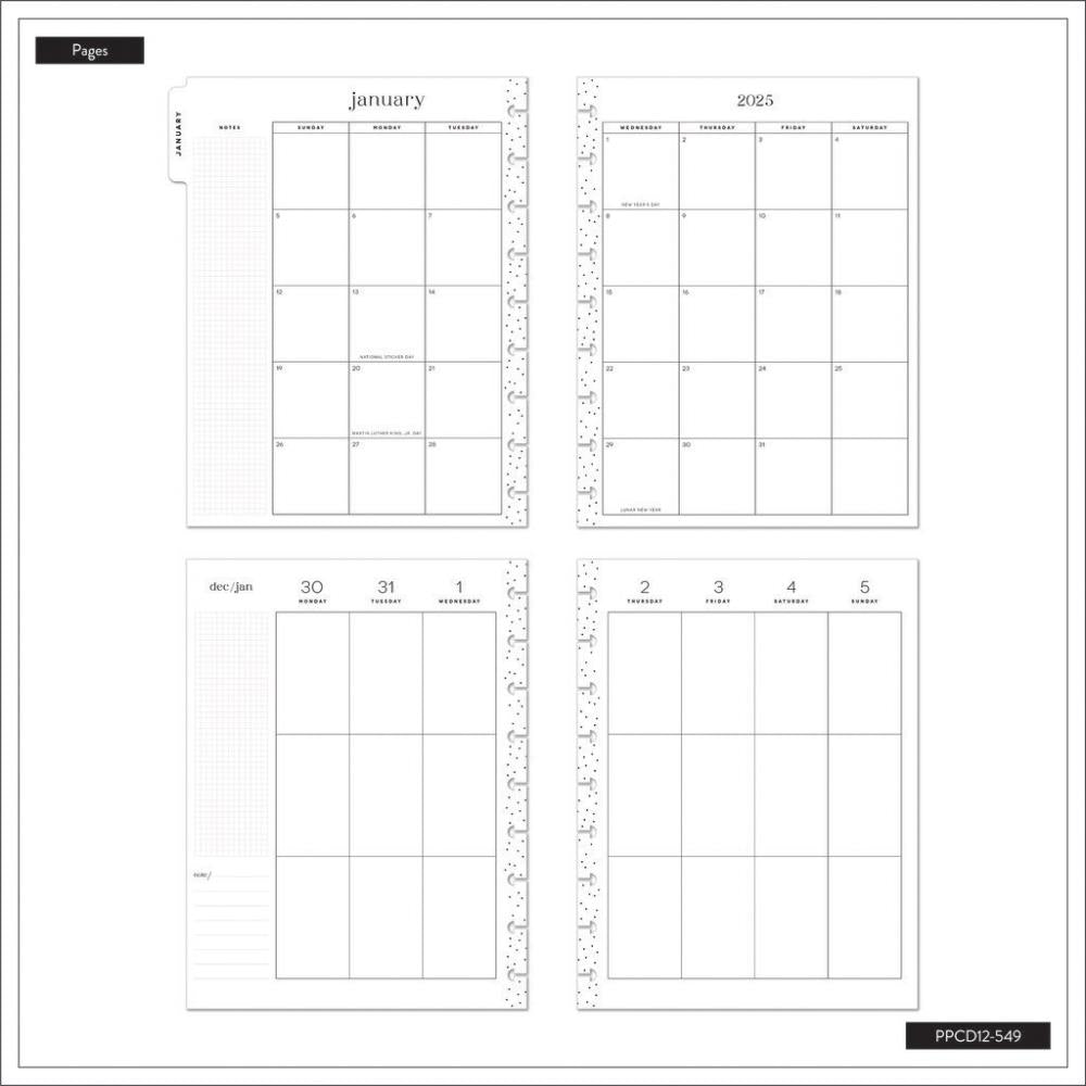 2025 Sunny Oasis Happy Planner – Classic Vertical Layout – 12 Months