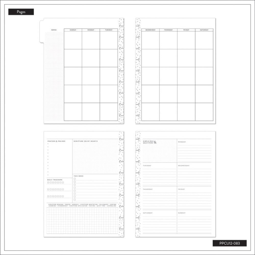 Undated Coastal Faith Happy Planner – Classic Faith Layout – 12 Months