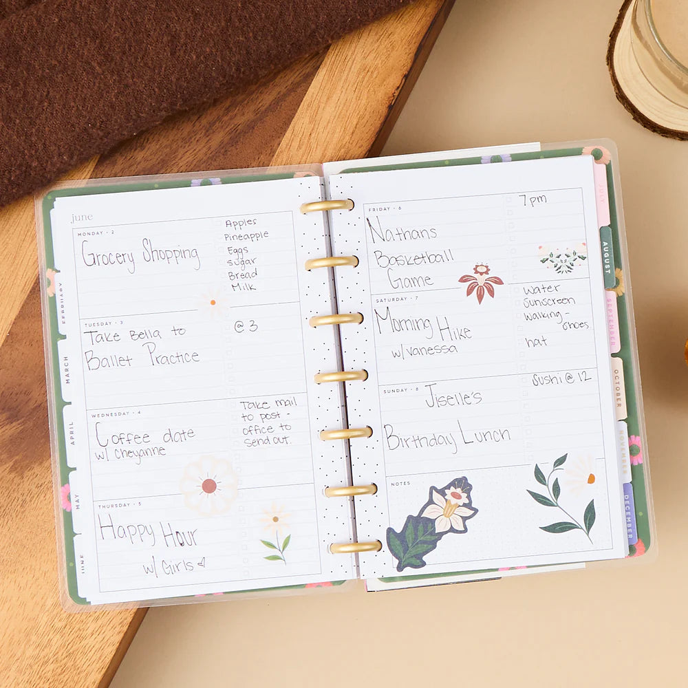 2025 Folk & Flora Happy Planner – Mini Horizontal Layout – 12 Months