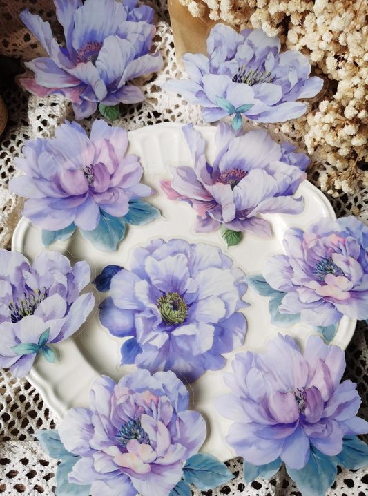 Large Lilac Floral Stickers