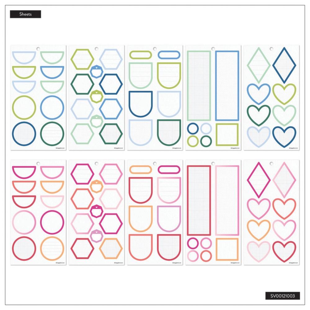 Value Pack Stickers - Bright Colourful Boxes - BIG