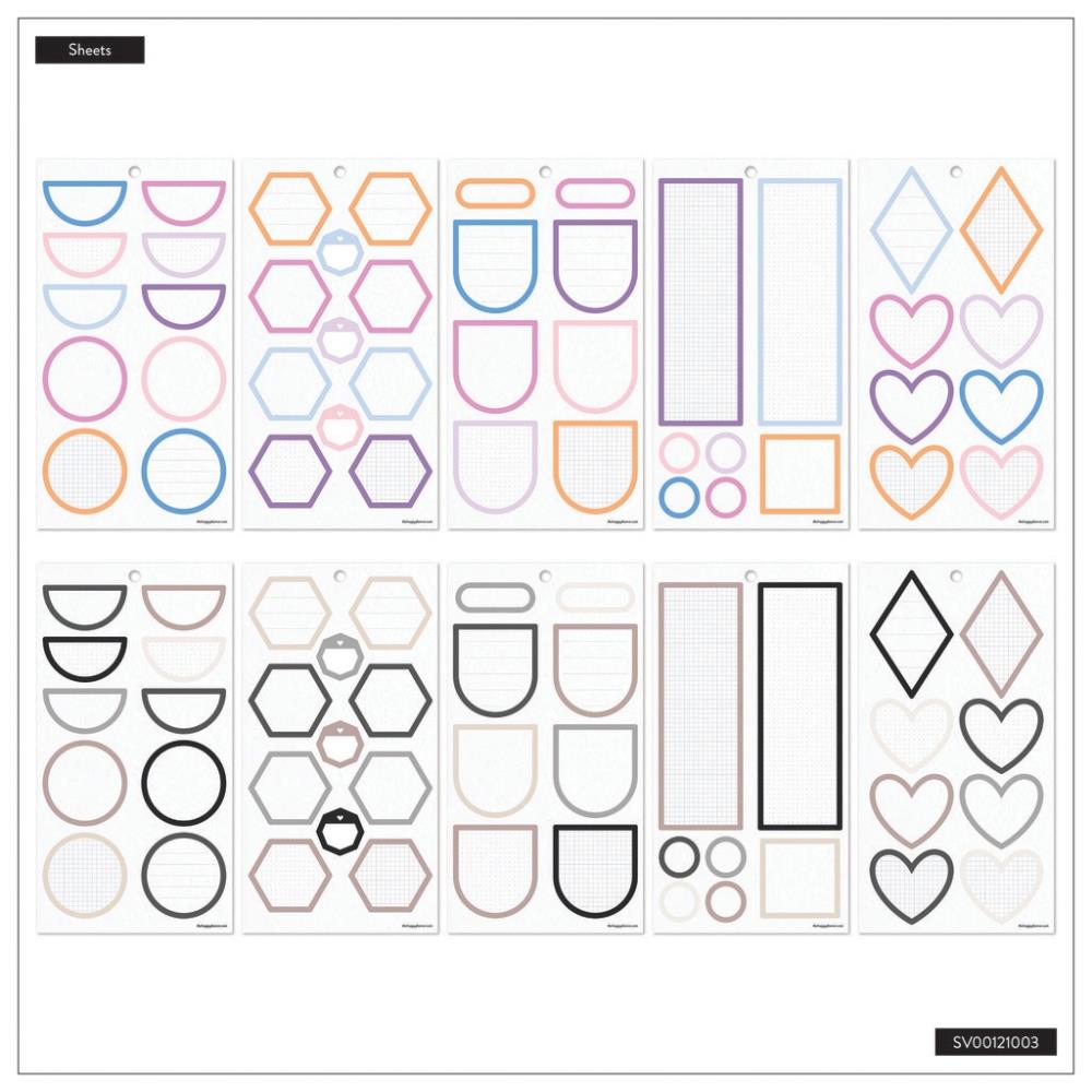 Value Pack Stickers - Bright Colourful Boxes - BIG