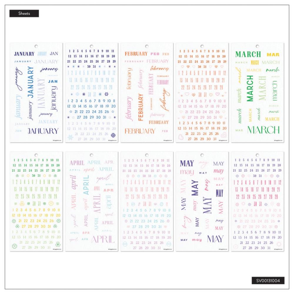 Value Pack Stickers - Colourful Months