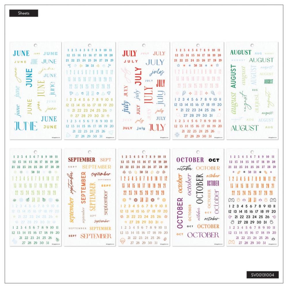 Value Pack Stickers - Colourful Months